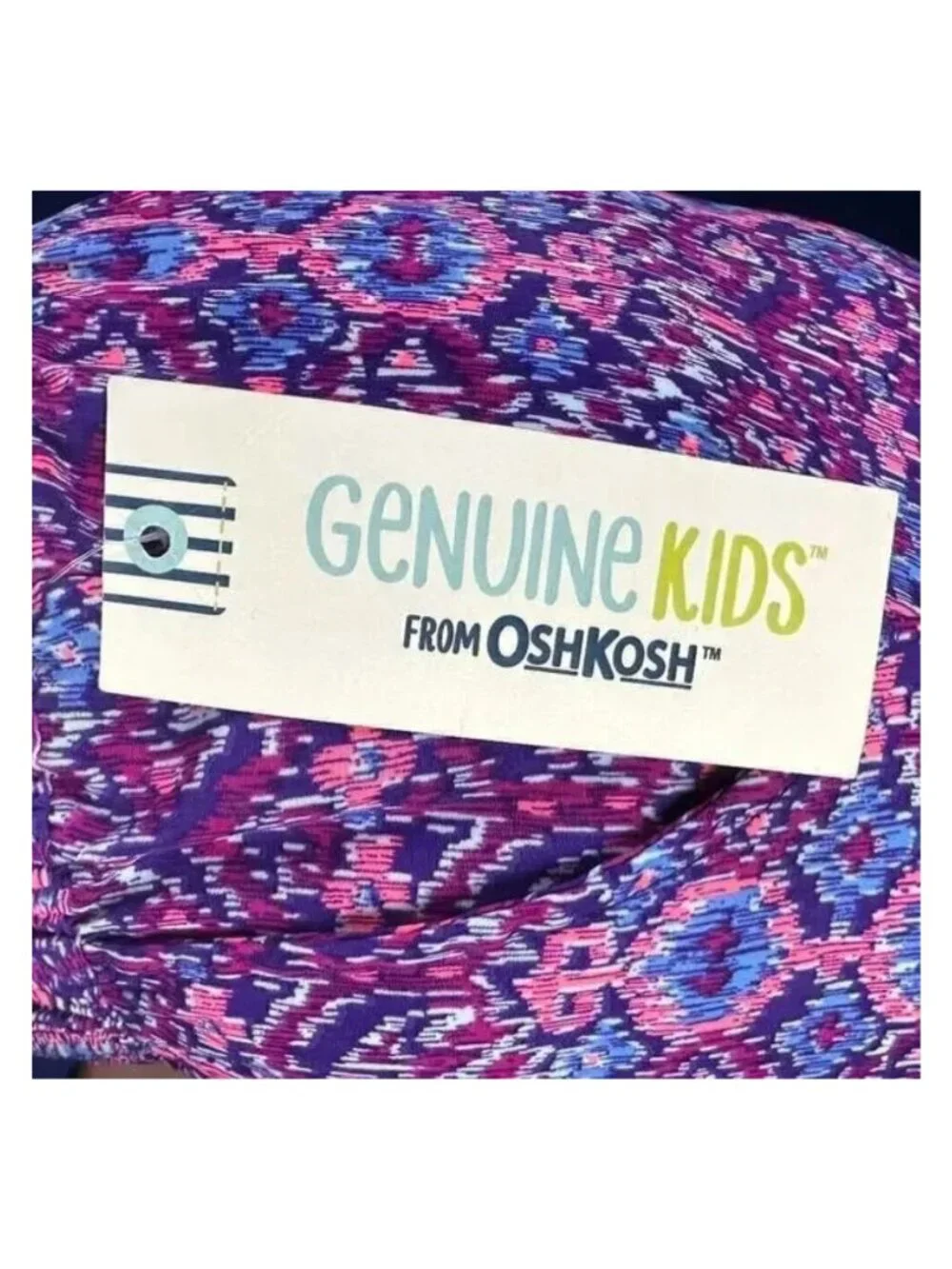 OshKosh Girls Jogger Pants Purple Multicolor Print Size 12 NWT Elastic Waist